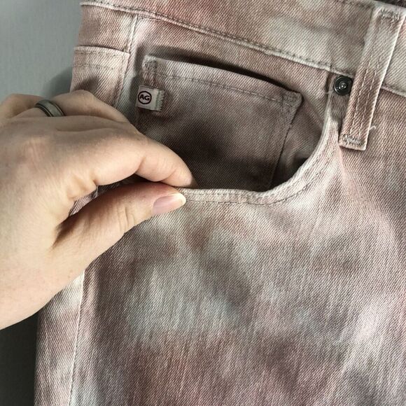 AG Adriano Goldschmied Womens Size‎ 29R Pink Tie Dye Legging Ankle Skinny Jeans - Picture 4 of 16